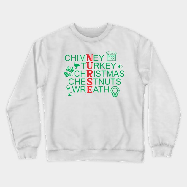 Nurse Christmas Present 3 - Xmas Gift Crewneck Sweatshirt by Vector-Artist